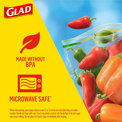 Glad Zipper Food Storage Sandwich Bags - 100 Count