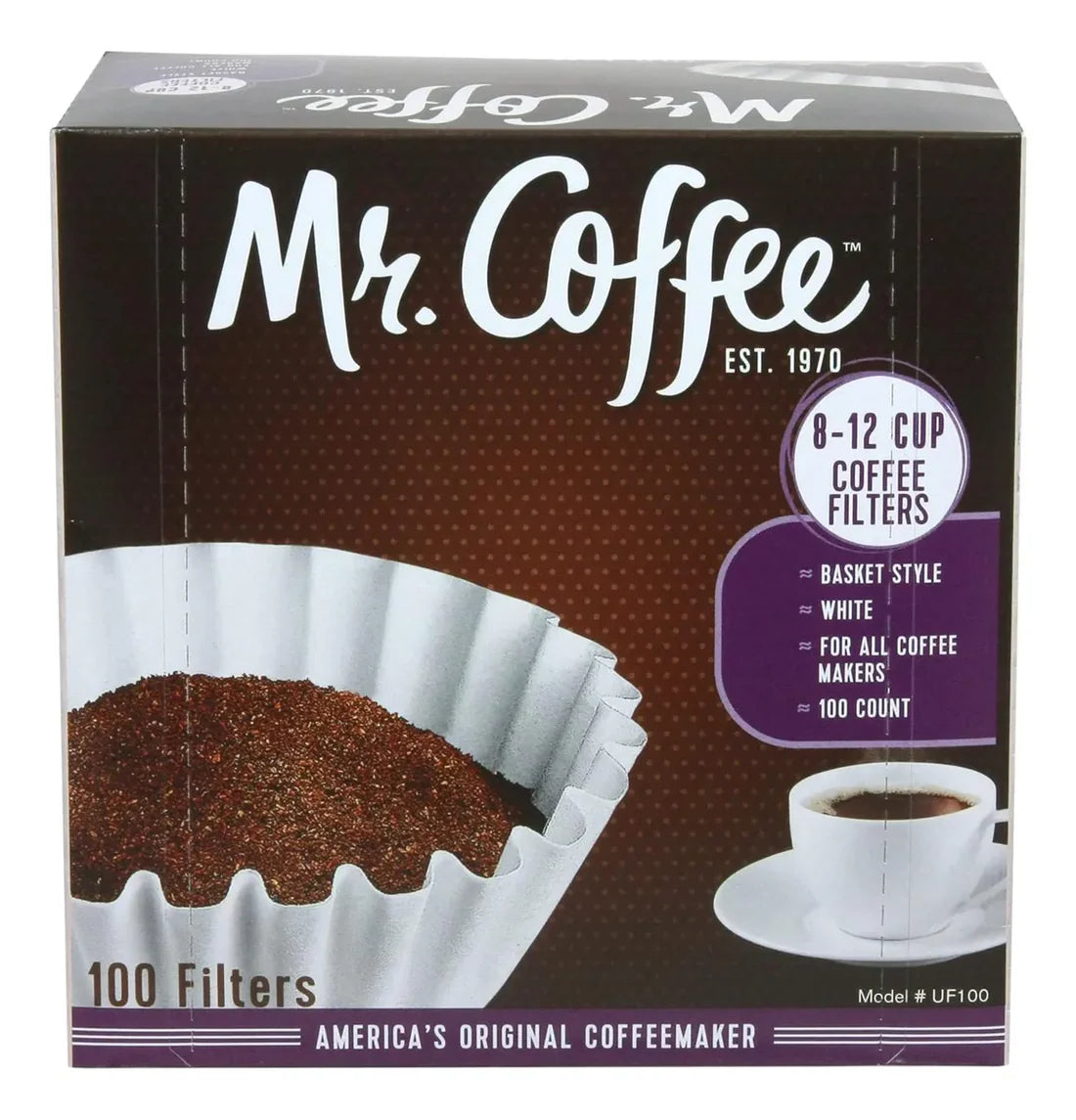 Mr. Coffee Basket Coffee Filters, 8–12 Cup, 100 Count